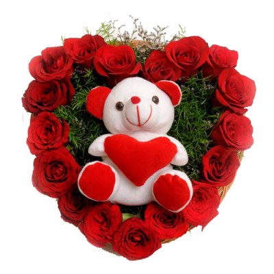 Send Soft Toys with Flowers to Chennai